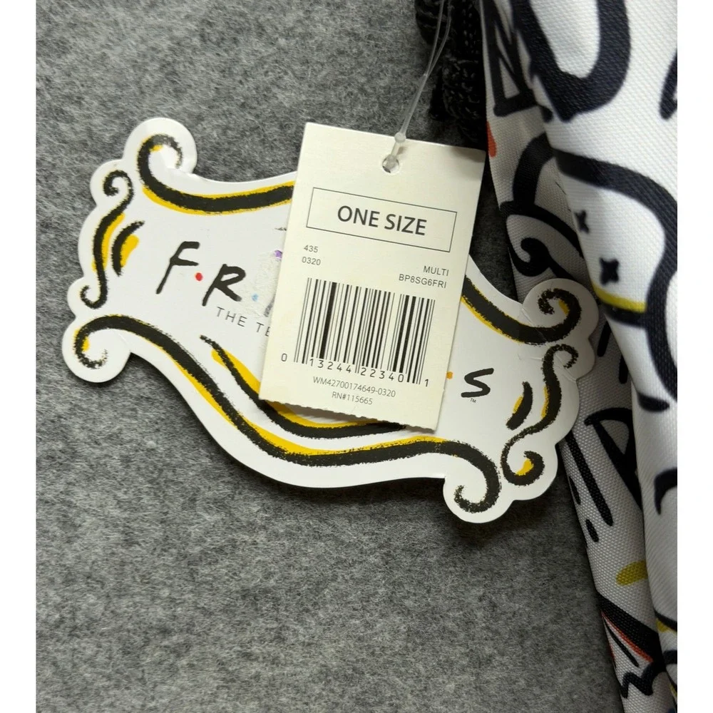 Friends TV Show Doodle Print Backpack White Multi PIVOT BP8SG6FRI NWT